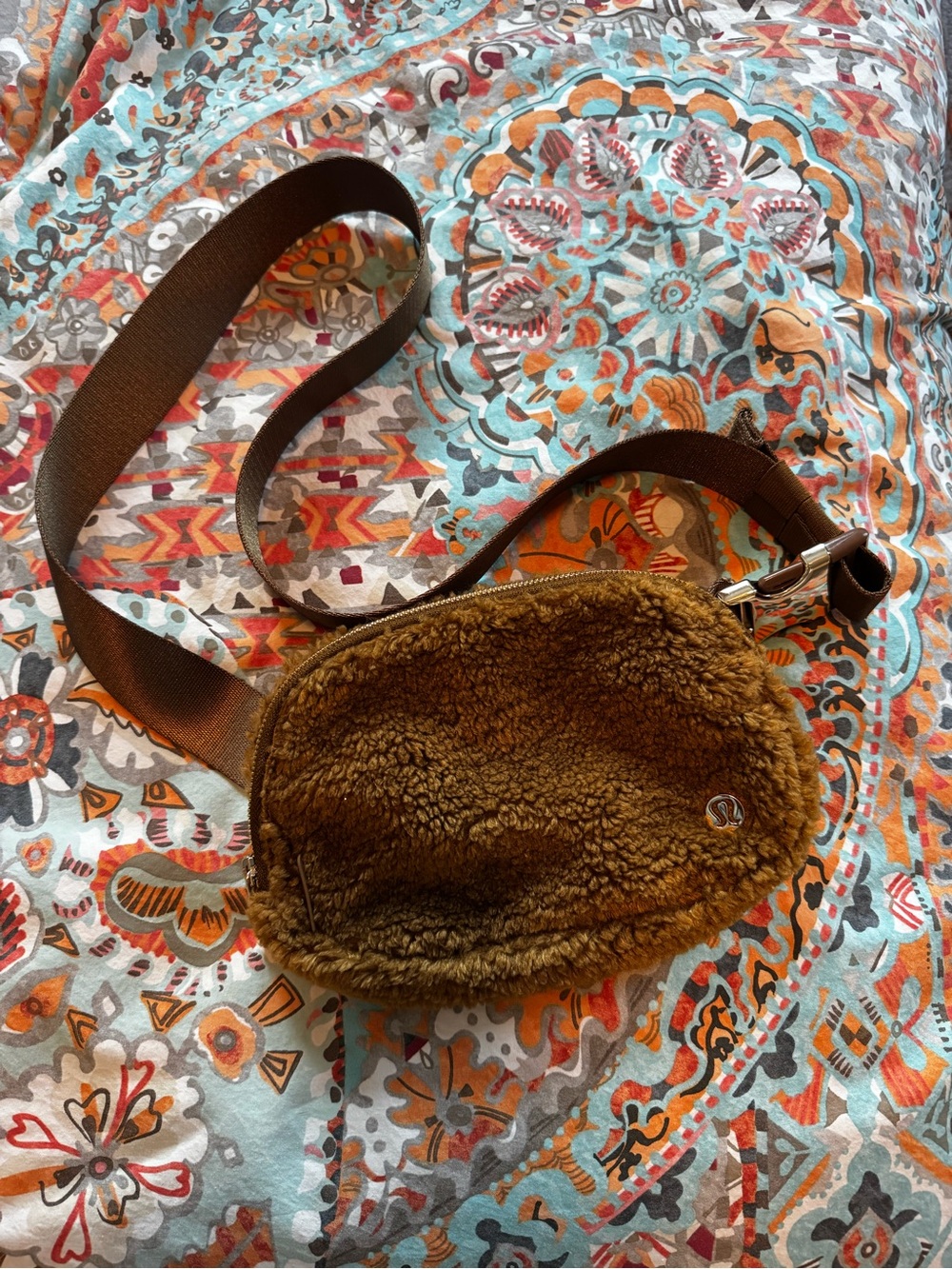 lululemon athletica Brown Sherpa Crossbody Pouch